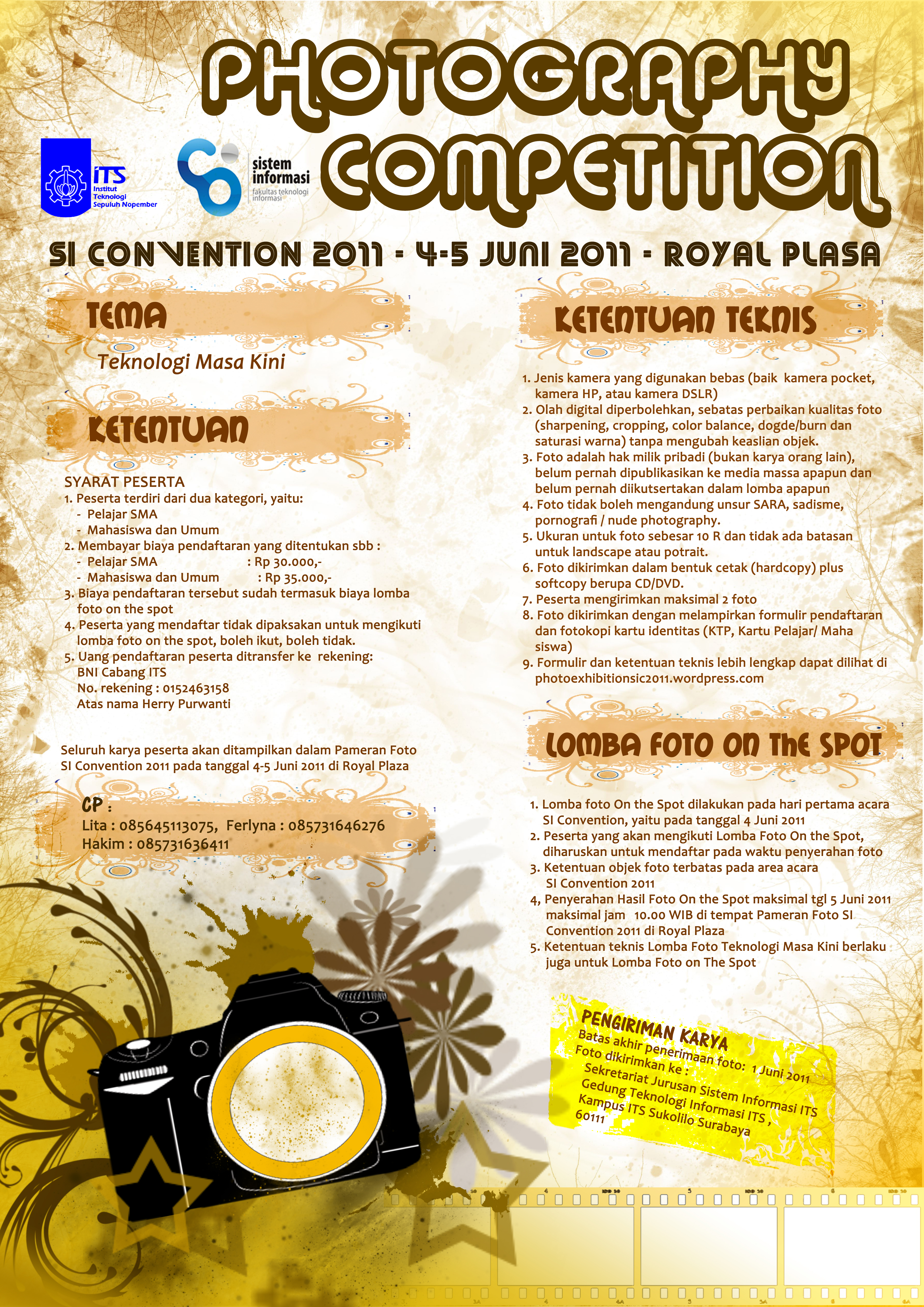 Poster Lomba Foto SI Convention 2011 Photo Exhibition SI 